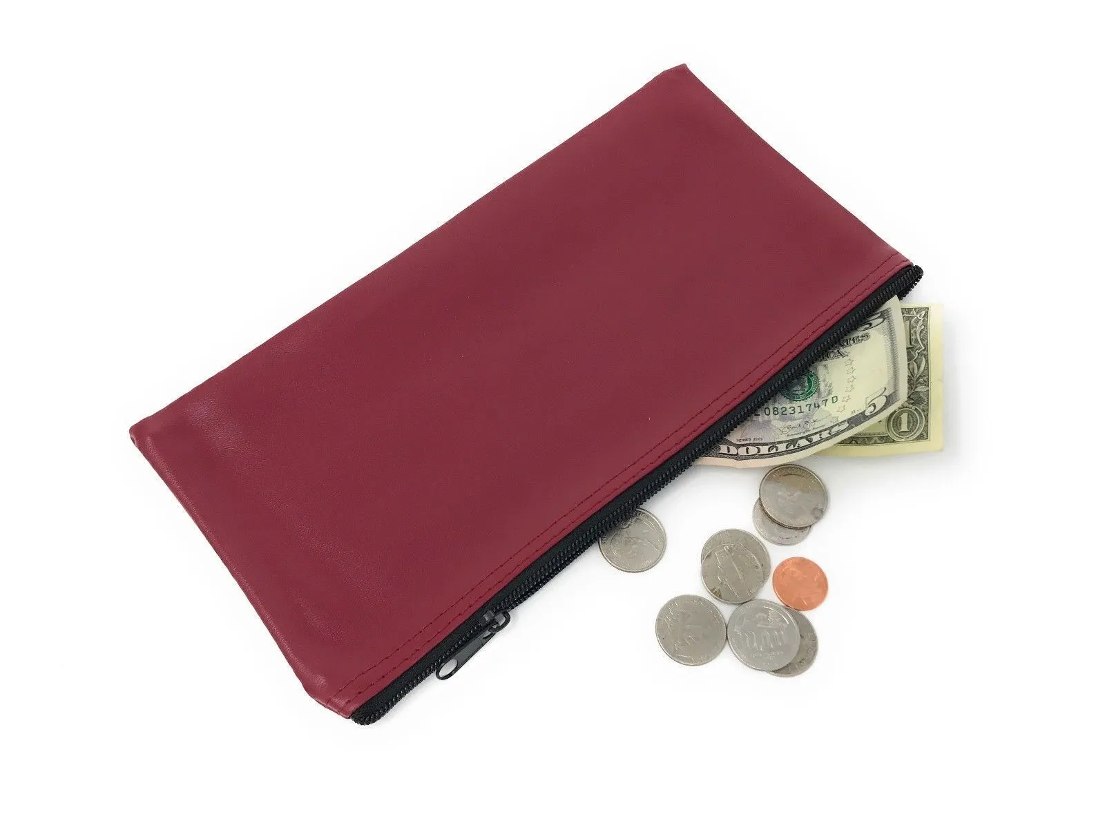 2 Pack Bank Deposit Money Cash Coins Credit Cards Receipts Keys Bag Pouch Purse