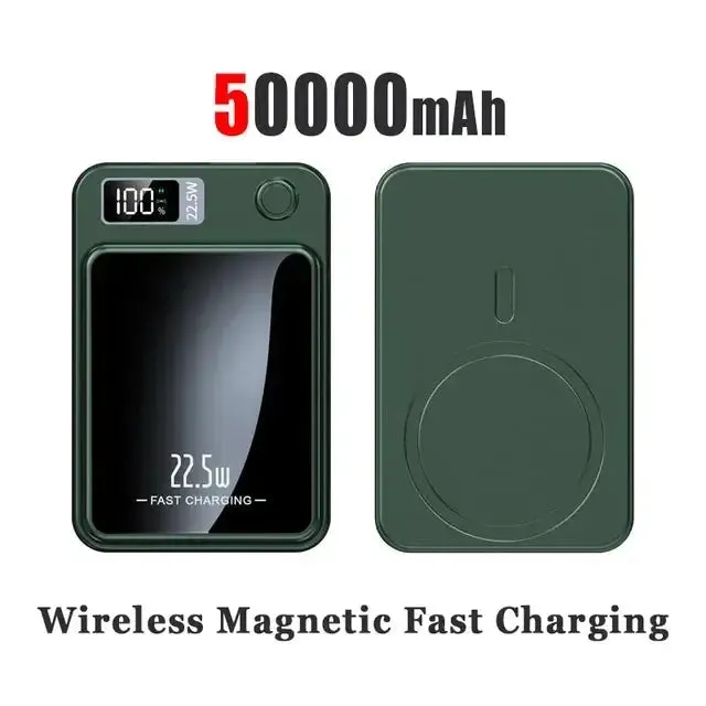 2024 New Wireless Power Bank 100000mAh  Magnetic Qi Portable Powerbank Type C Mini Fast Charger For iPhone Samsung Magsafe