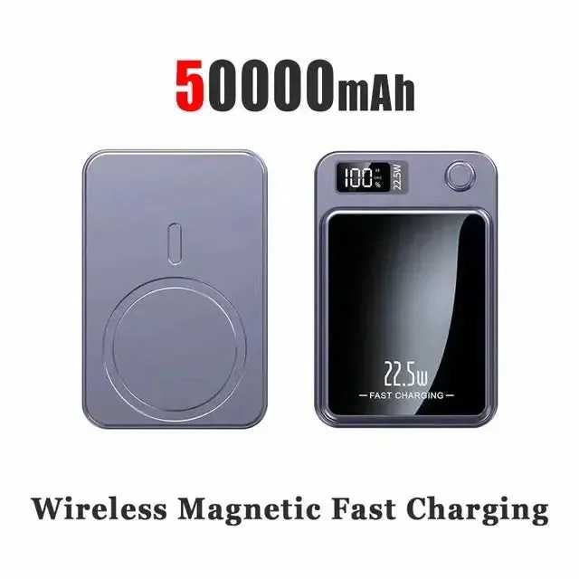 2024 New Wireless Power Bank 100000mAh  Magnetic Qi Portable Powerbank Type C Mini Fast Charger For iPhone Samsung Magsafe