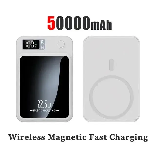 2024 New Wireless Power Bank 100000mAh  Magnetic Qi Portable Powerbank Type C Mini Fast Charger For iPhone Samsung Magsafe