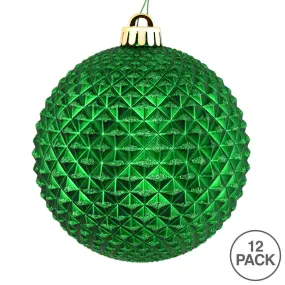 2.75" Green Durian Glitter Ball 12-Bag Shatterproof