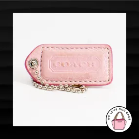 2" Medium COACH LIGHT PINK LEATHER KEY FOB BAG CHARM KEYCHAIN HANGTAG TAG