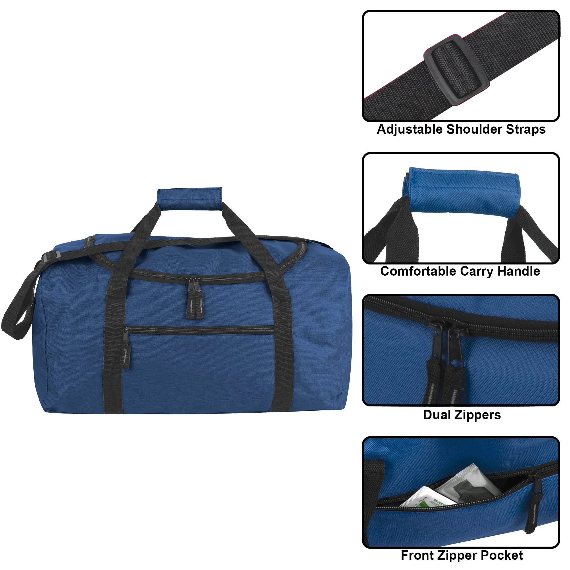 50cm Duffel Bag 39L Capacity - Blue