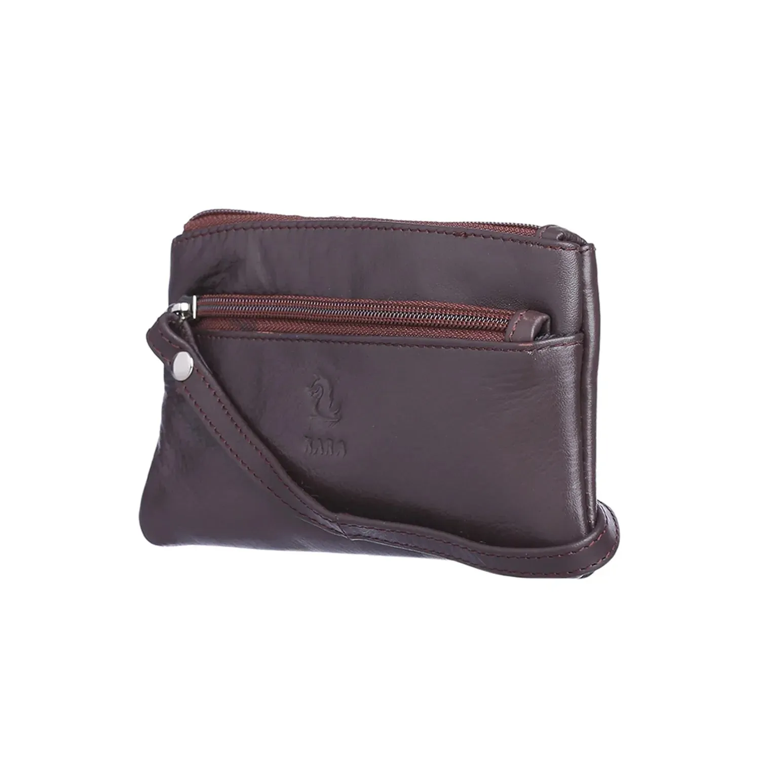 7027 Brown Leather Hand Pouch