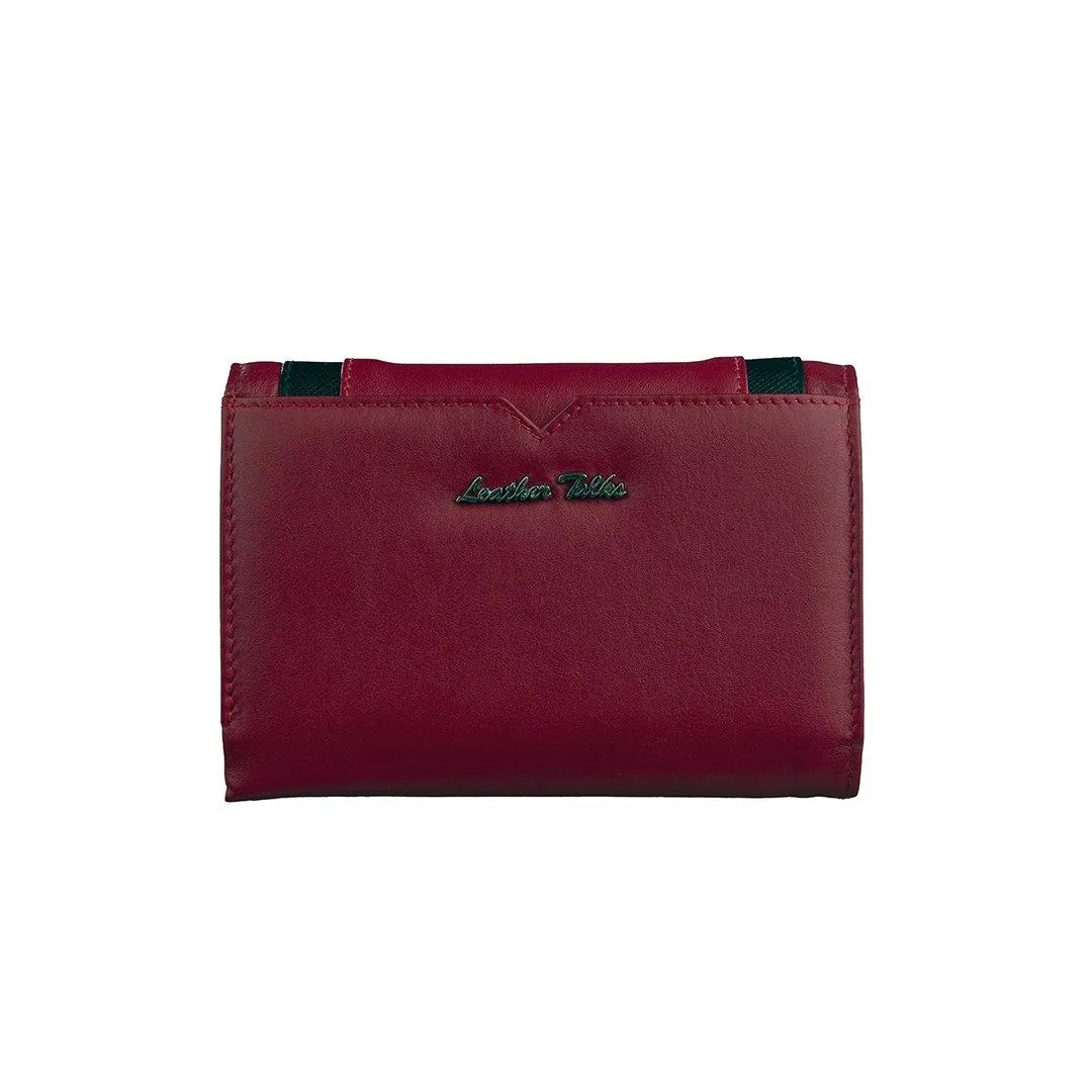 Amore | Leather Wallet for Women | 100% Genuine Leather | Color: Blue, Green, Pink & Red