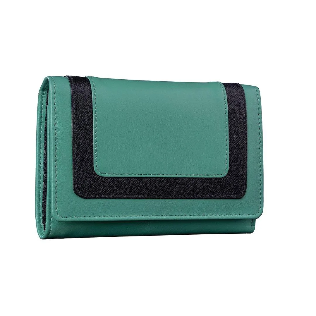 Amore | Leather Wallet for Women | 100% Genuine Leather | Color: Blue, Green, Pink & Red