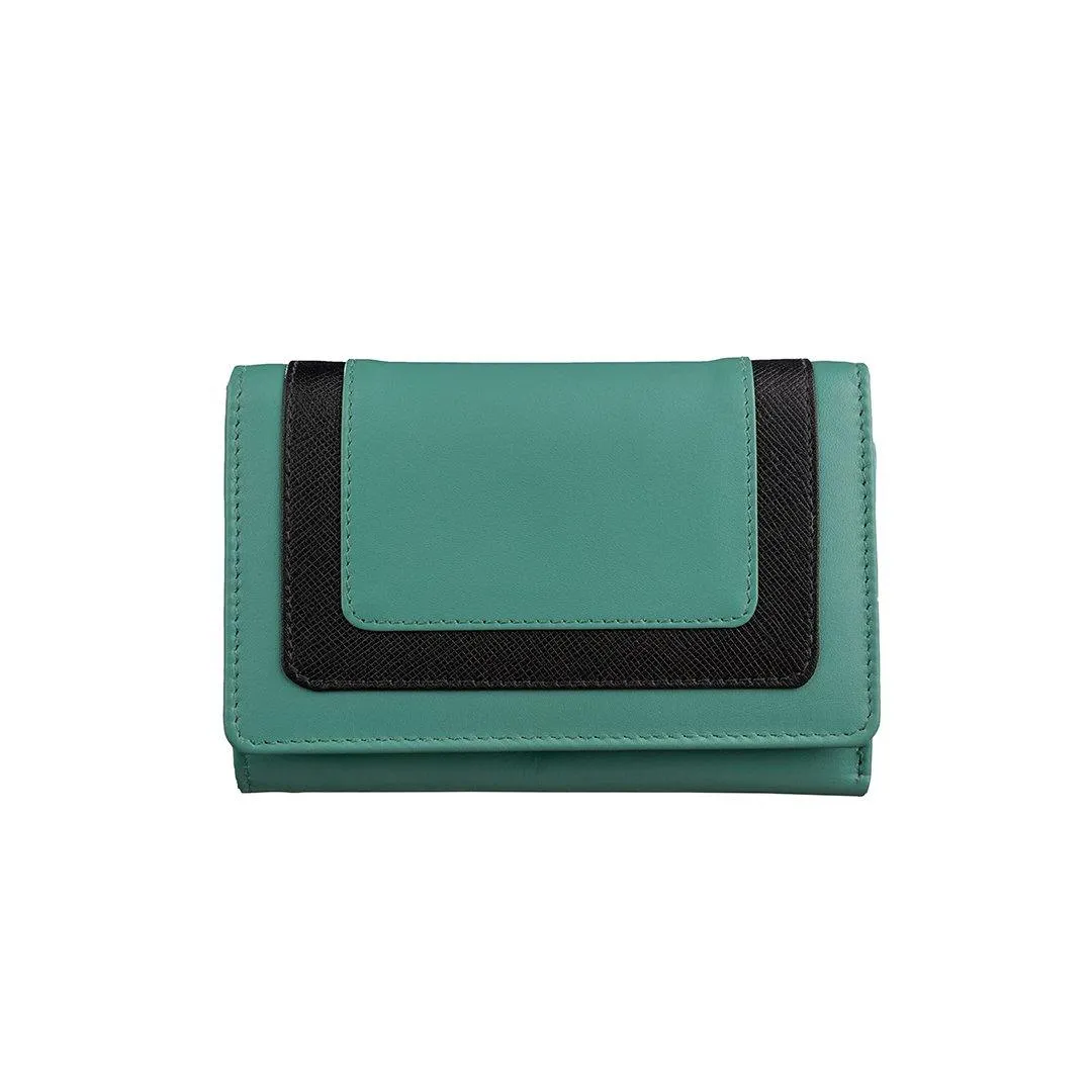 Amore | Leather Wallet for Women | 100% Genuine Leather | Color: Blue, Green, Pink & Red