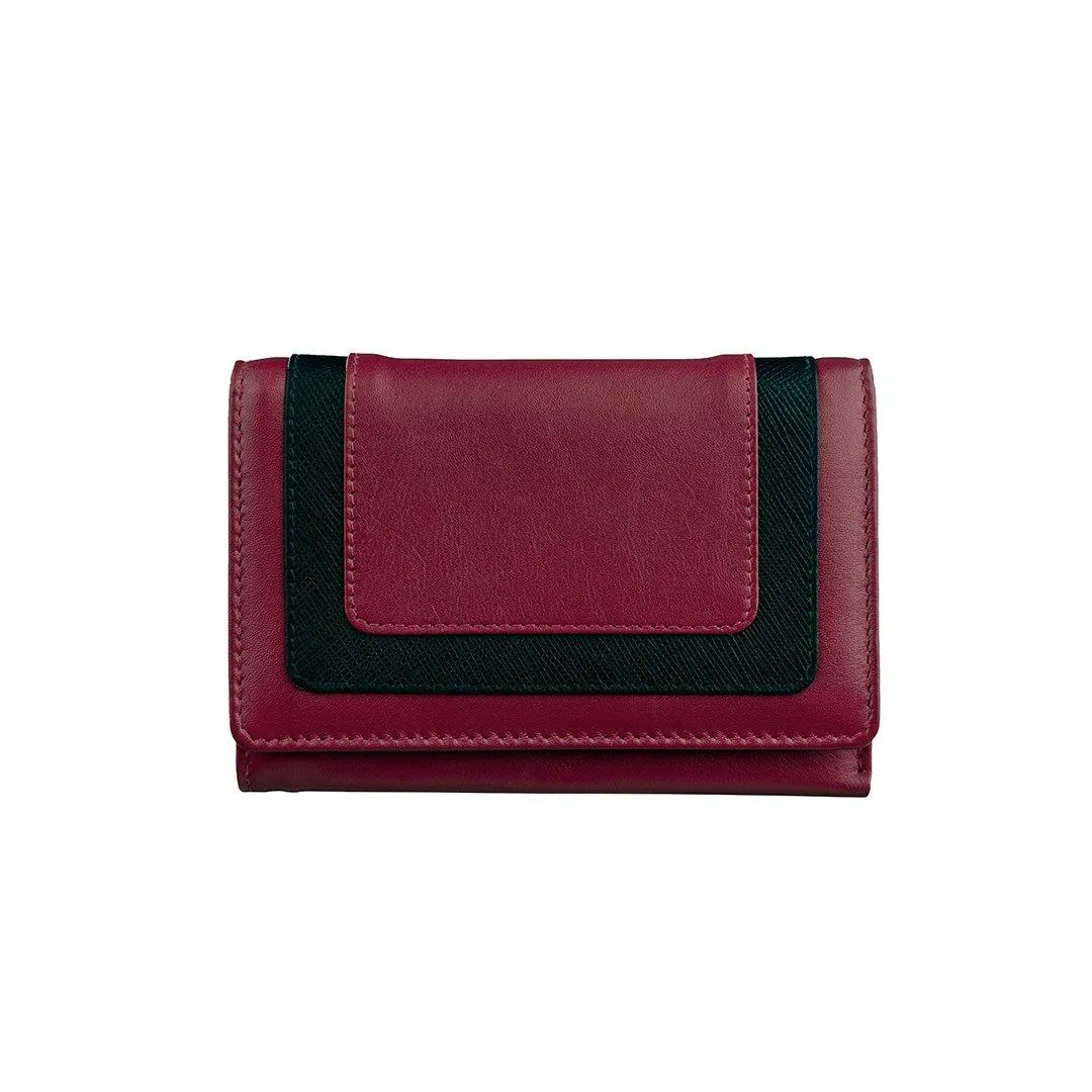 Amore | Leather Wallet for Women | 100% Genuine Leather | Color: Blue, Green, Pink & Red