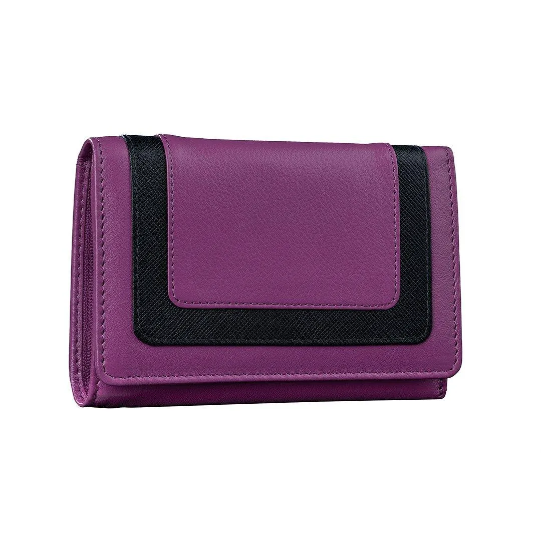 Amore | Leather Wallet for Women | 100% Genuine Leather | Color: Blue, Green, Pink & Red