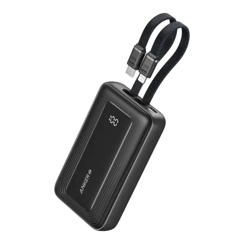 Anker Zolo Power Bank (20K,30W,Built-In USB-C and Lightning Cable) – Black A1681H11