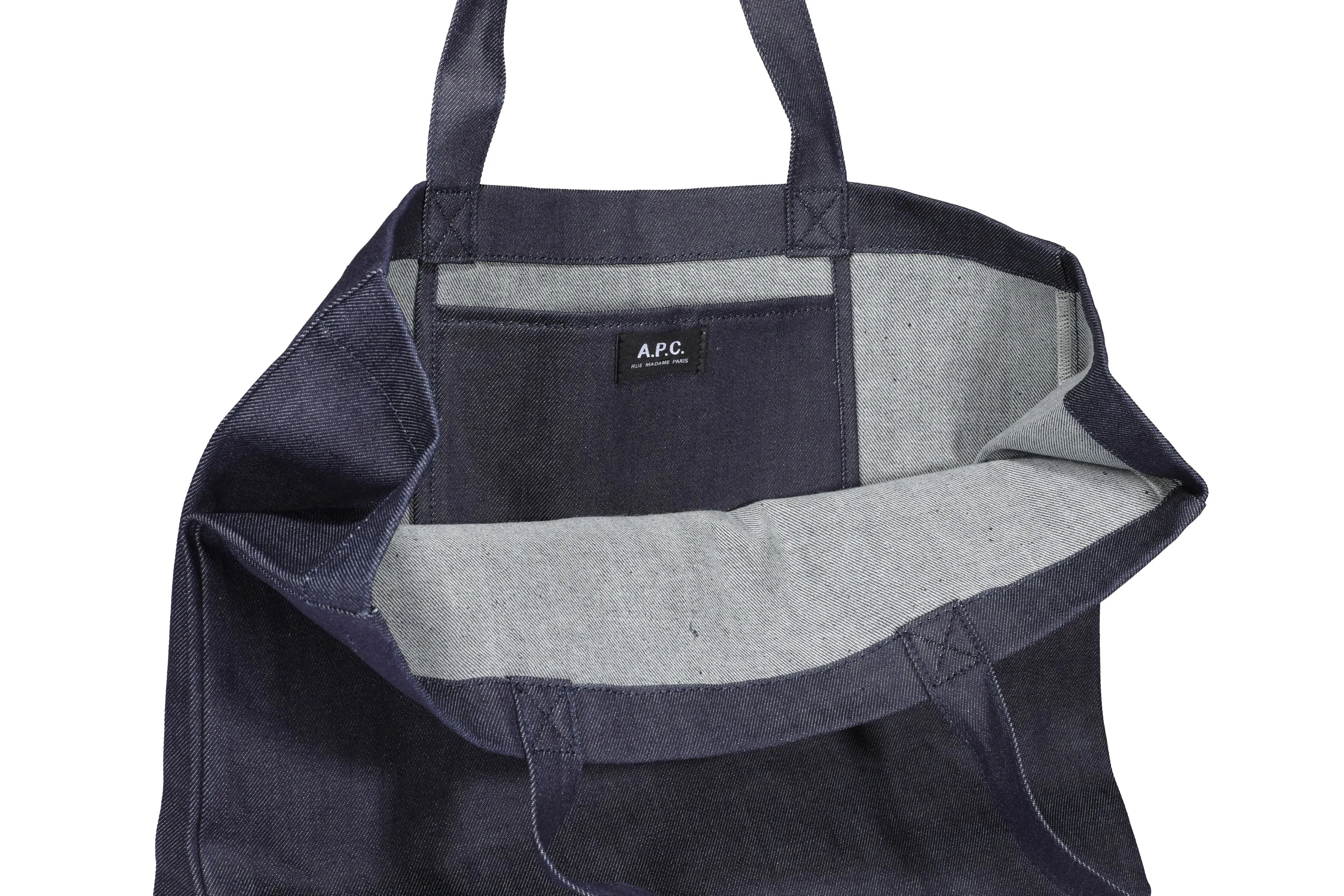 A.P.C. Daniela Denim Shopping Tote Bag