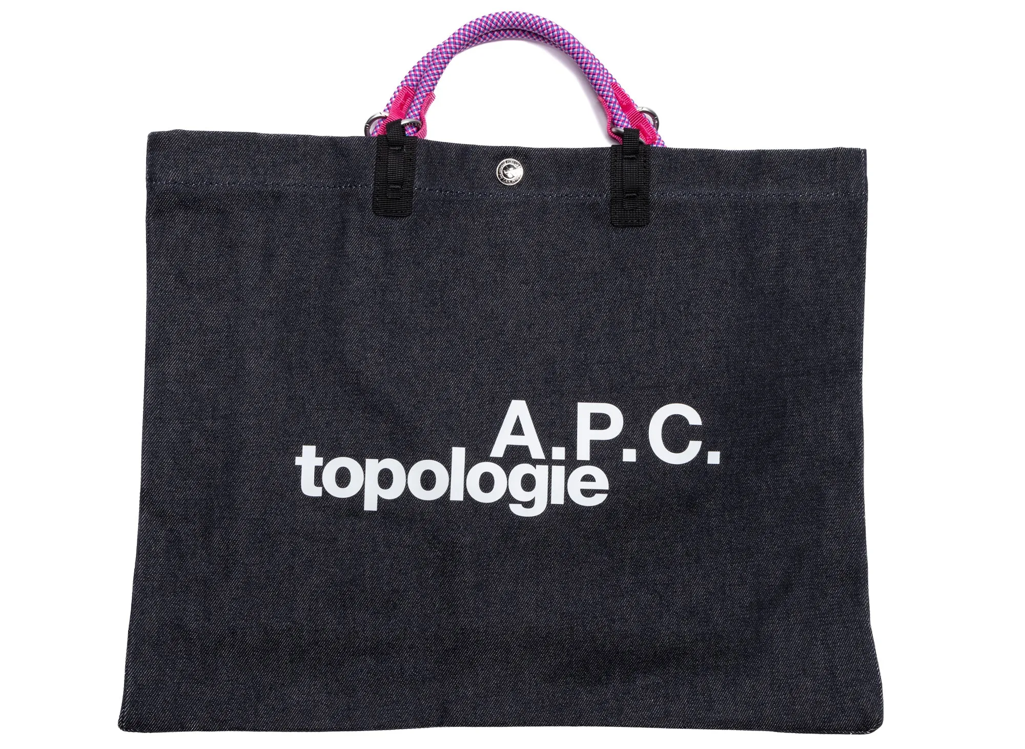 A.P.C. Shopping Topologie Bag in Indigo/Pink