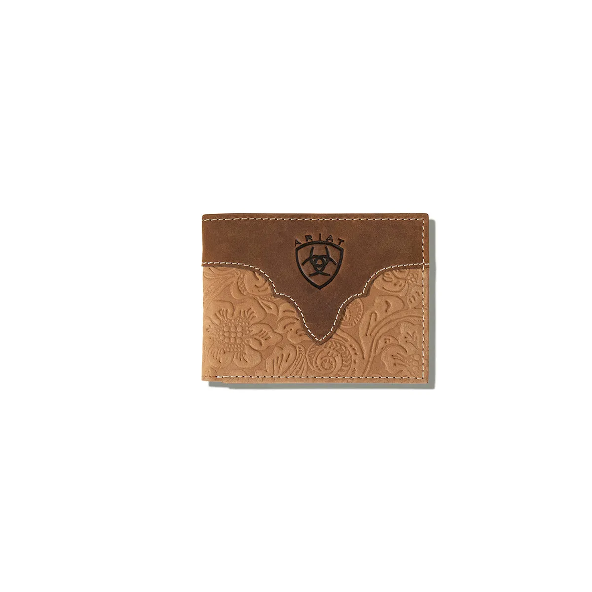 Ariat Floral Embossed Brown Bifold Wallet