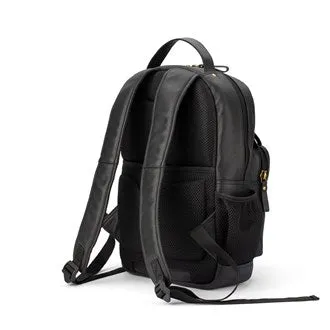 b. - BP011 Rounded Leather backpack - Black