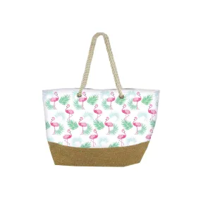 Beach bag Pink flamingos