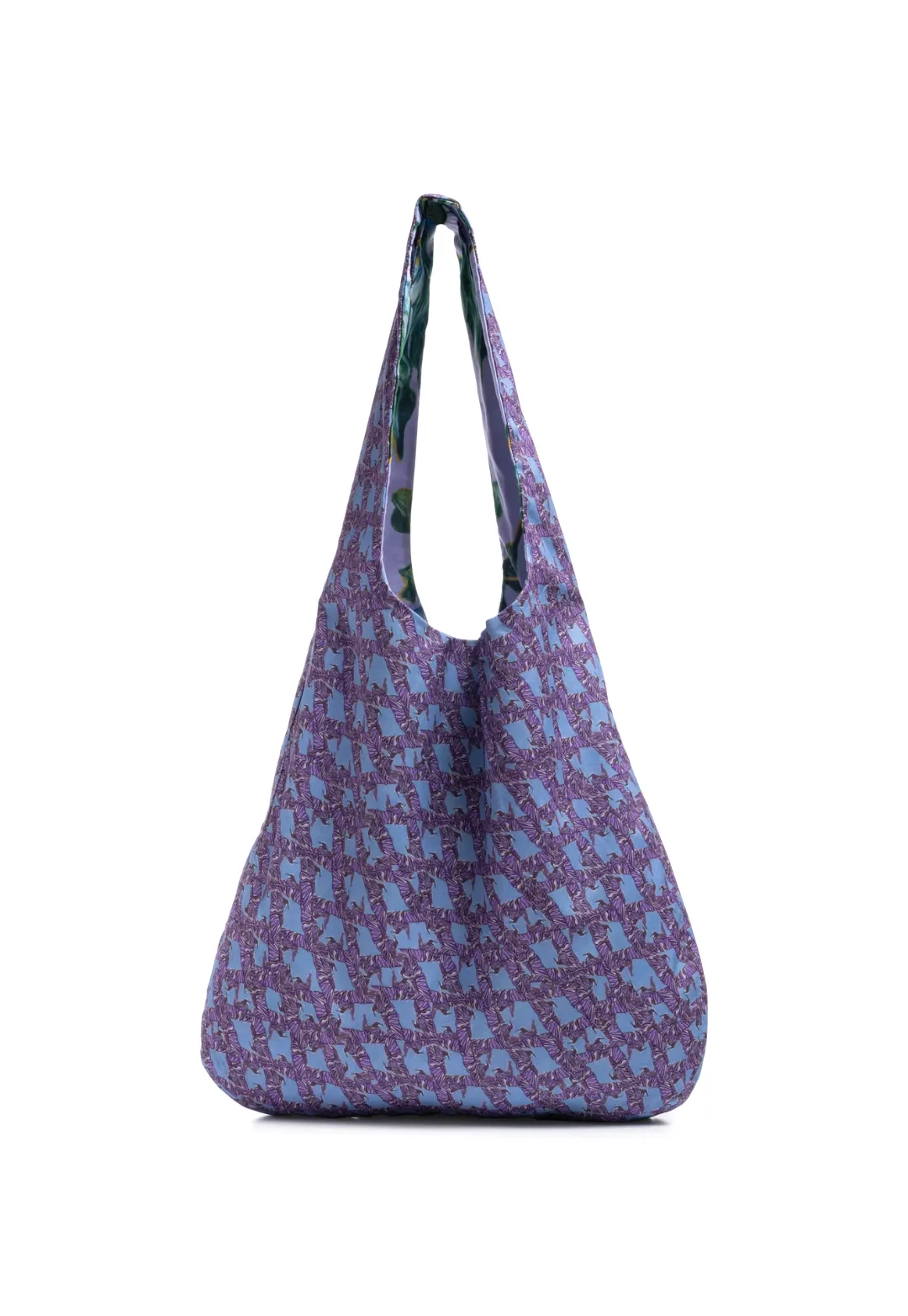 Betty Reversible Tote Bag in Lavender Mock Coffee