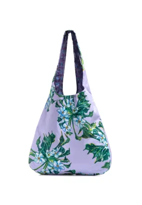 Betty Reversible Tote Bag in Lavender Mock Coffee