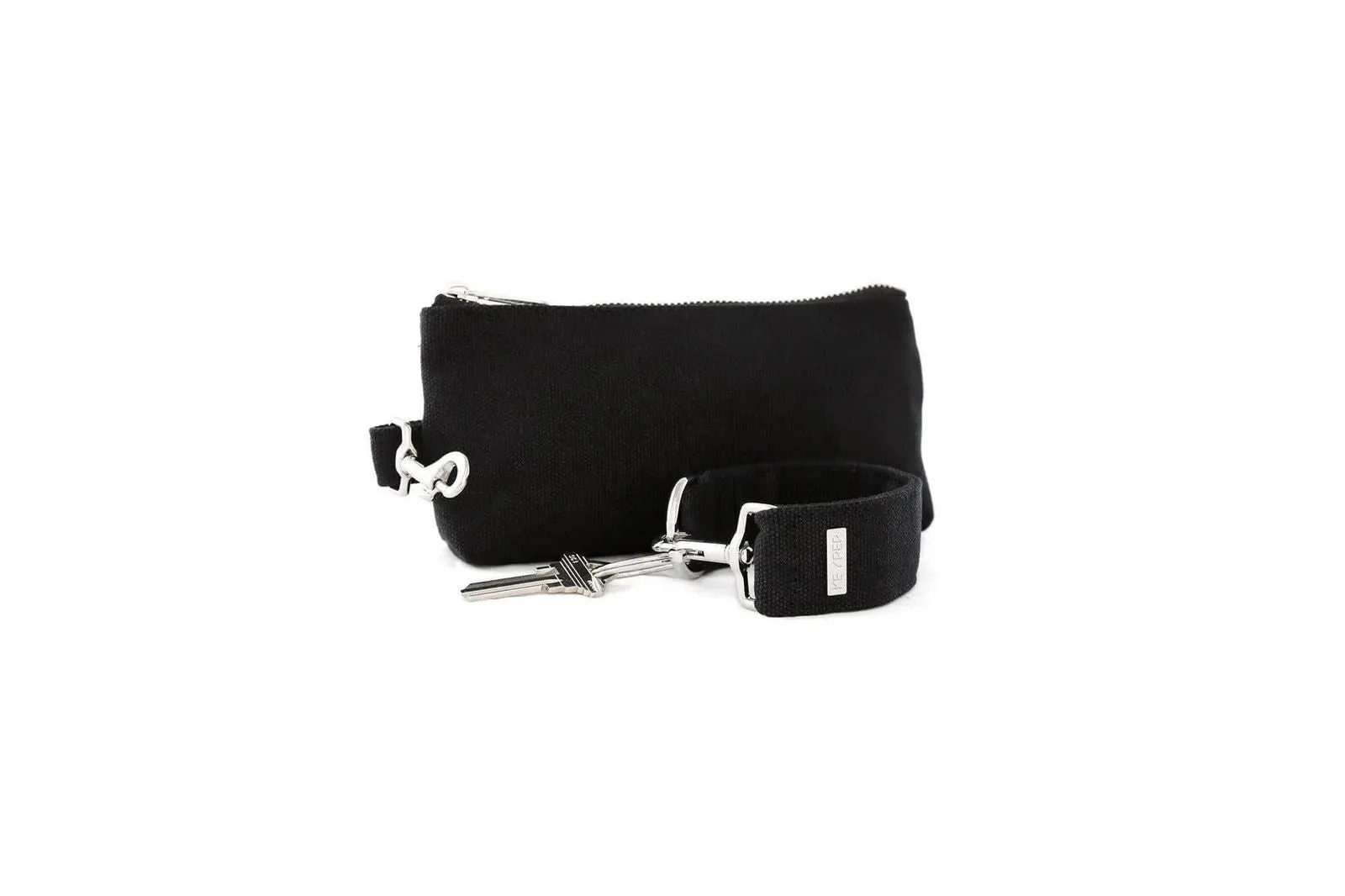 Black Canvas 2-Piece Wristlet Set