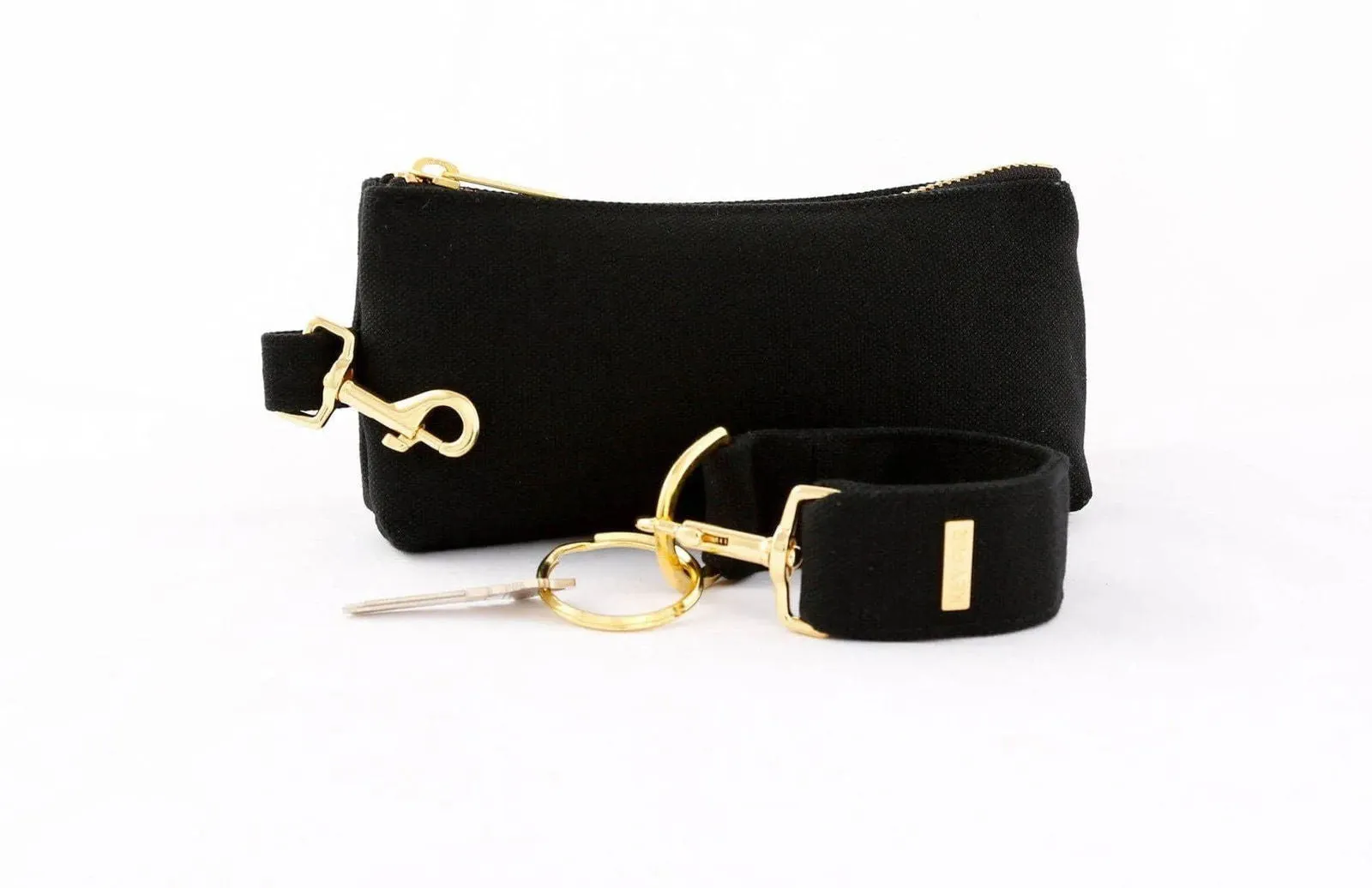 Black Canvas 2-Piece Wristlet Set