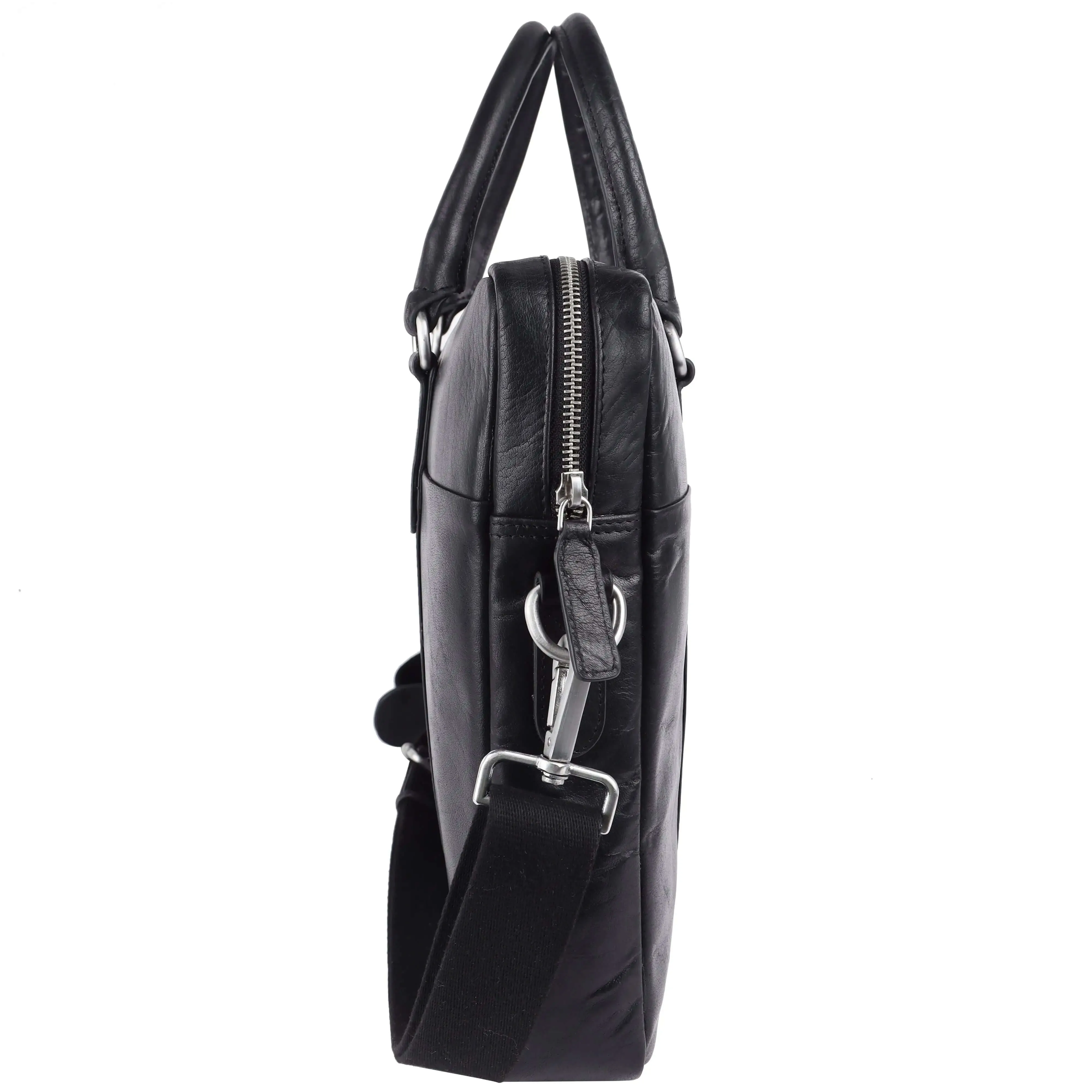 Black Genuine Leather Laptop Bag