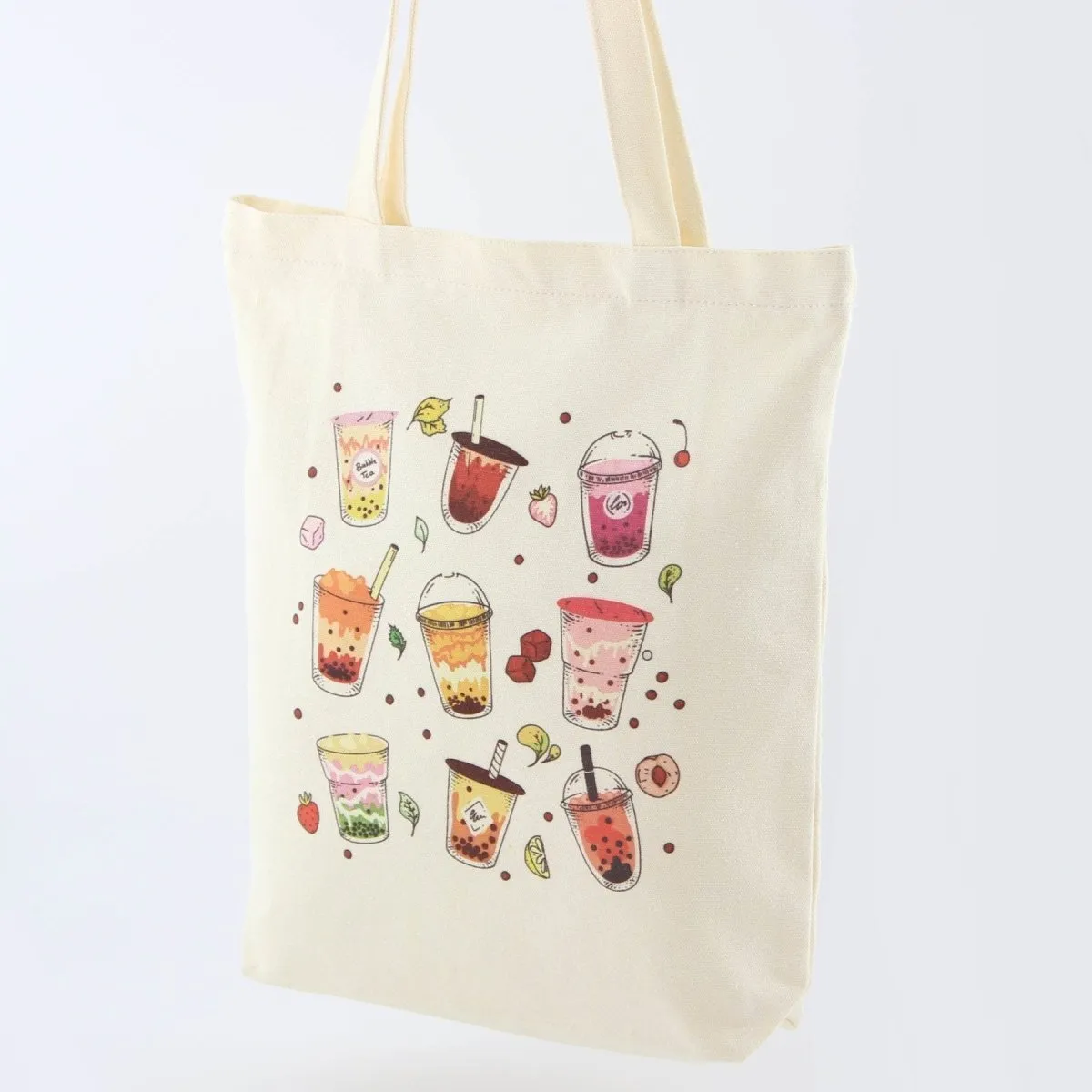 Boba Milk Tea Lover Bag Canvas Bubble Tea Tote Bag Gift for Boba Lovers