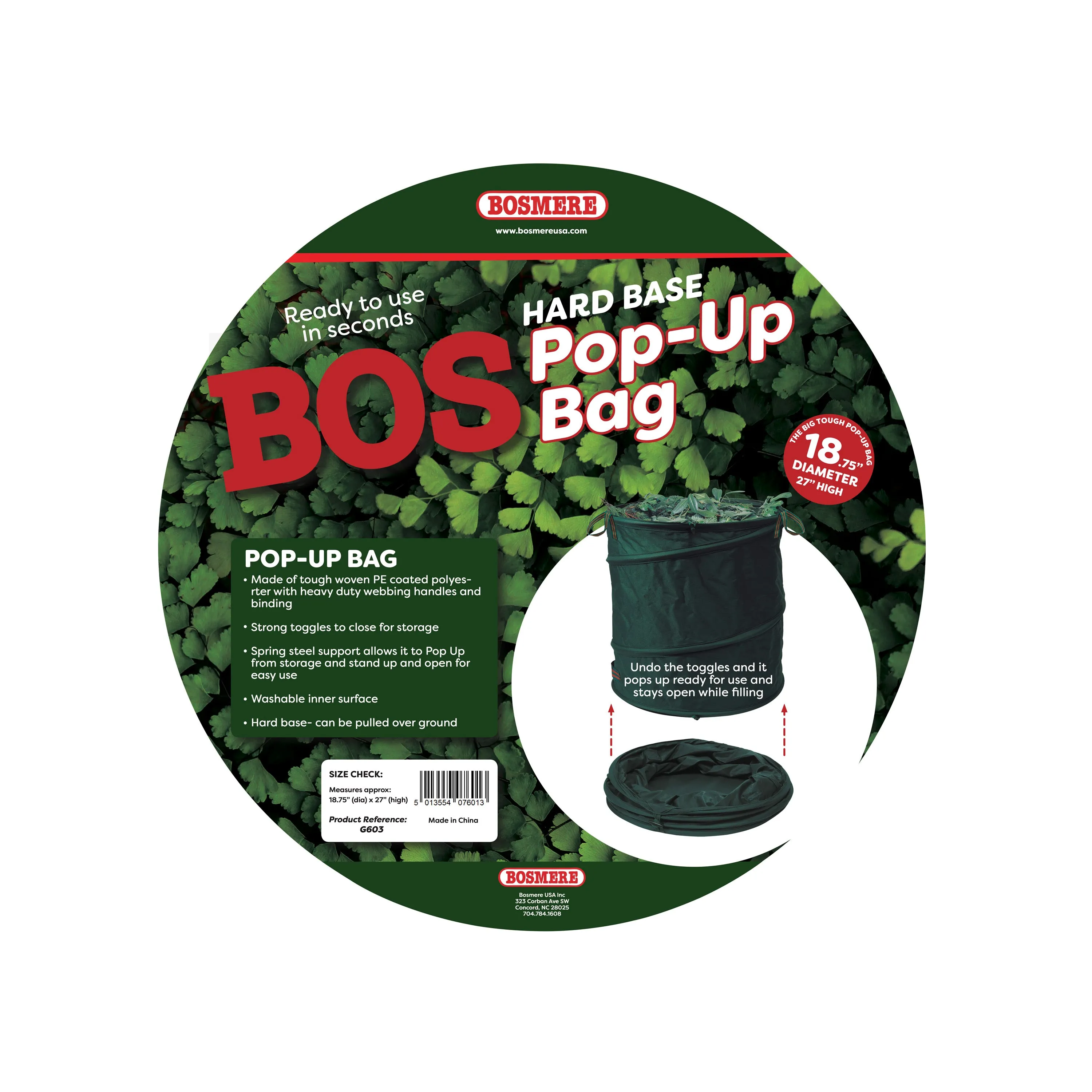 Bosmere Hard Base Pop-Up Bag