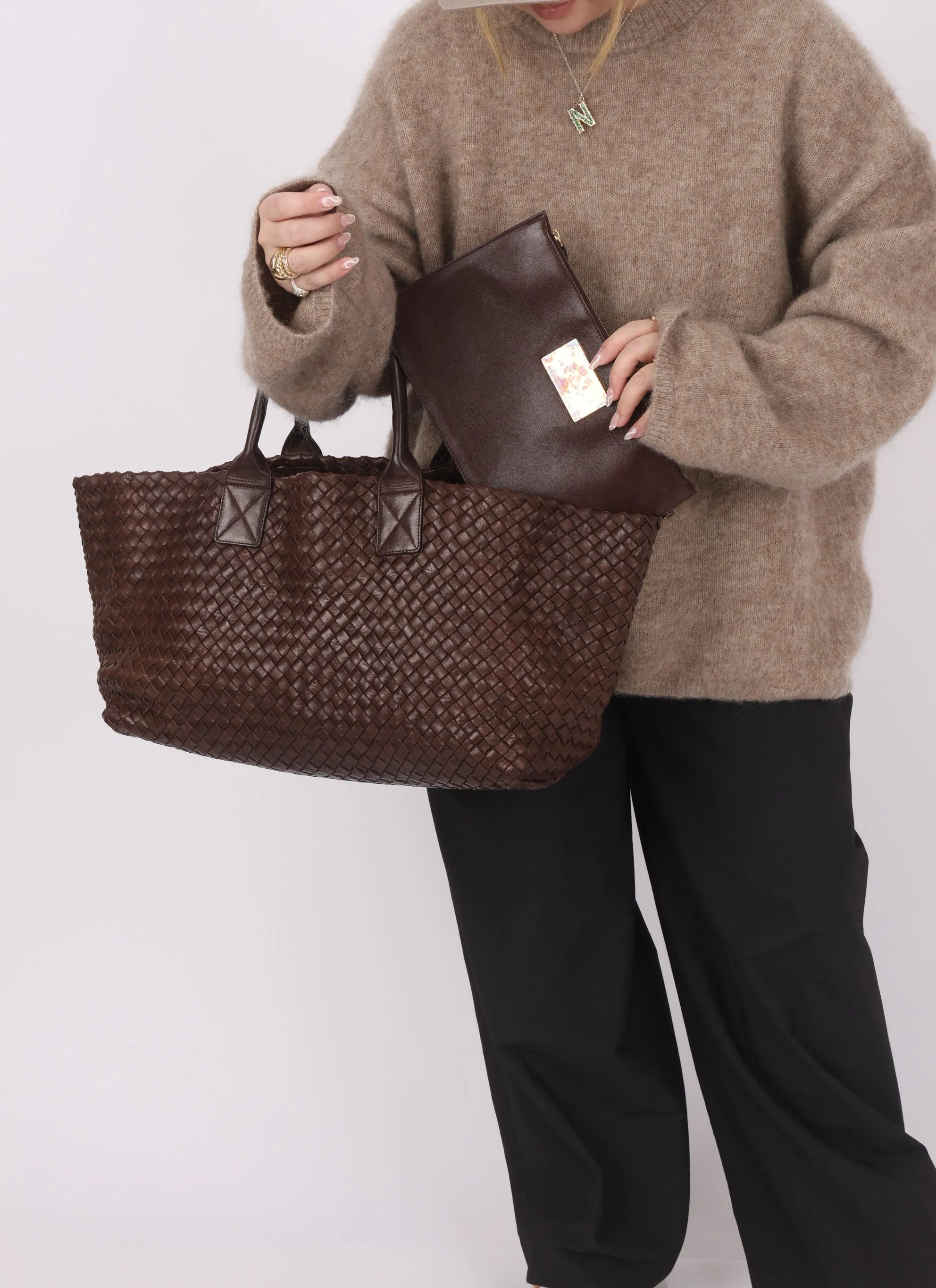 Bottega Veneta Intrecciato Cabat Medium Tote