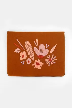 Bouquet - Aari Embroidered Laptop Sleeve Brown
Size : 10.5" by 7.5"