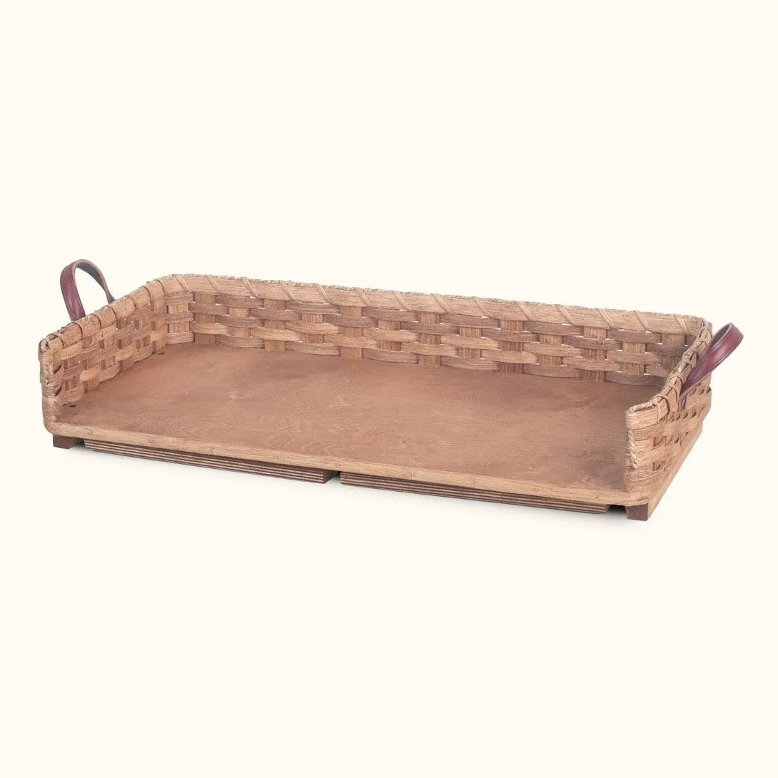 Breakfast In Bed Table | Vintage Woven Wooden Serving Tray