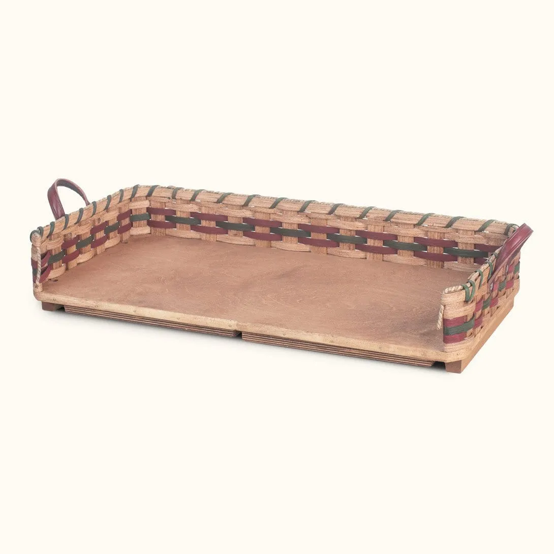 Breakfast In Bed Table | Vintage Woven Wooden Serving Tray