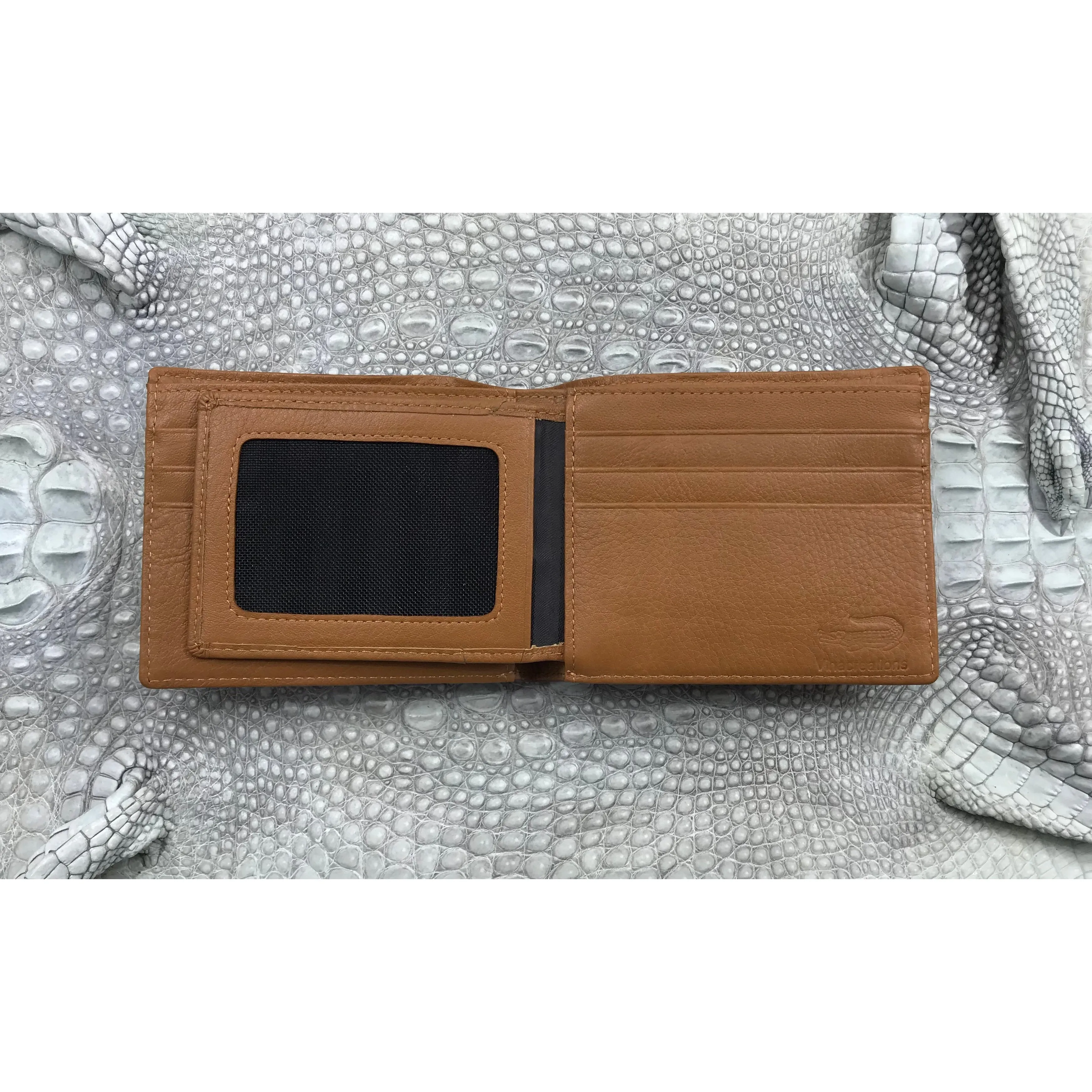 Brown Alligator Skin Bifold Wallet For Men | Handmade Crocodile Leather Wallet RFID Blocking | VL5546