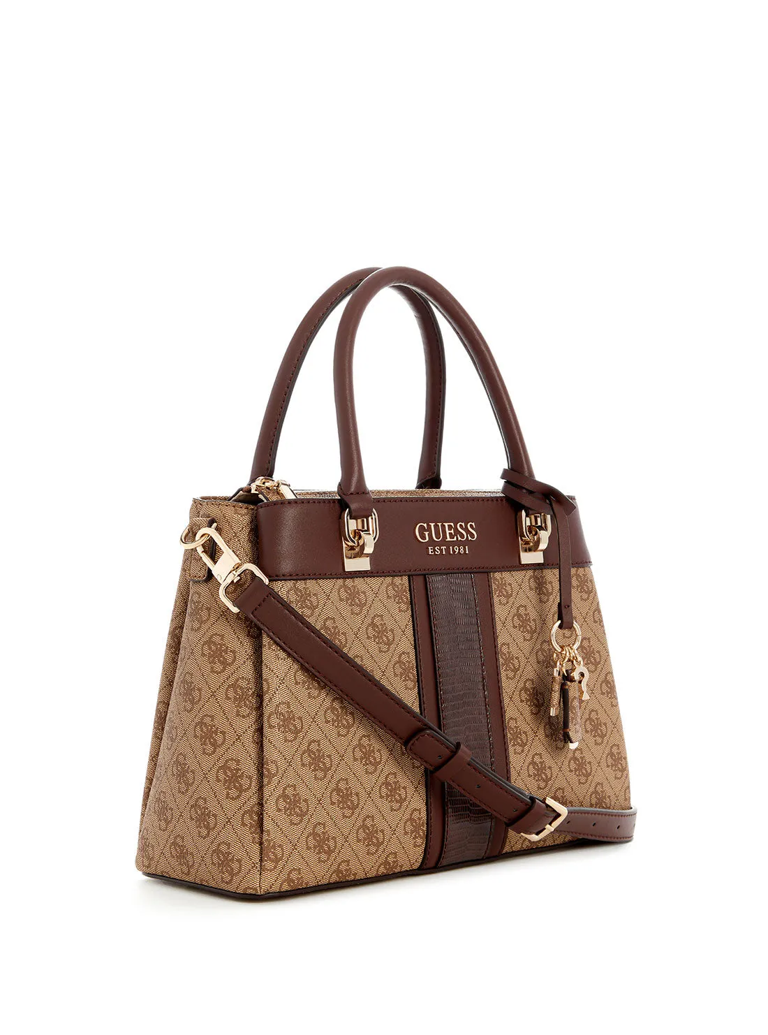 Brown Logo Cristiana Satchel Bag