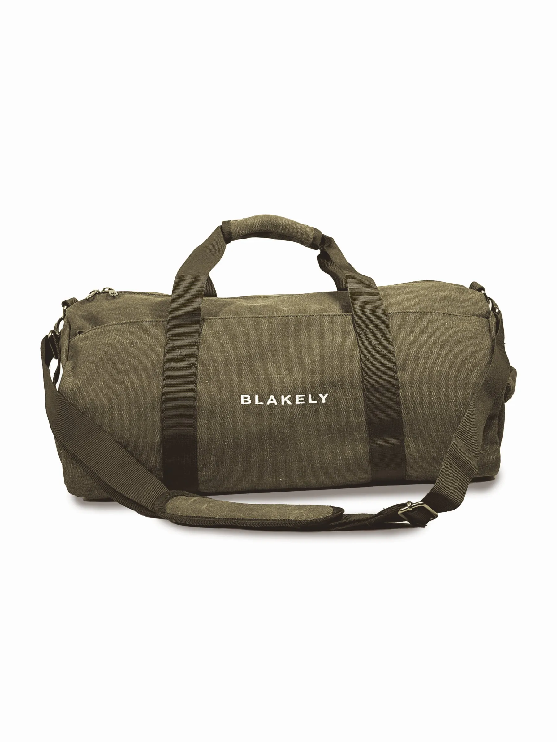 Canvas Barrel Bag - Khaki Green