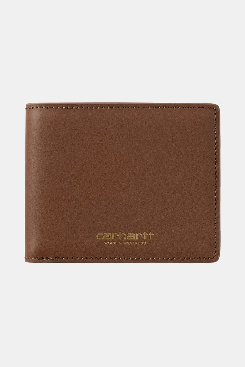 Carhartt WIP Vegas Billfold Wallet (Leather Cognac/Gold)