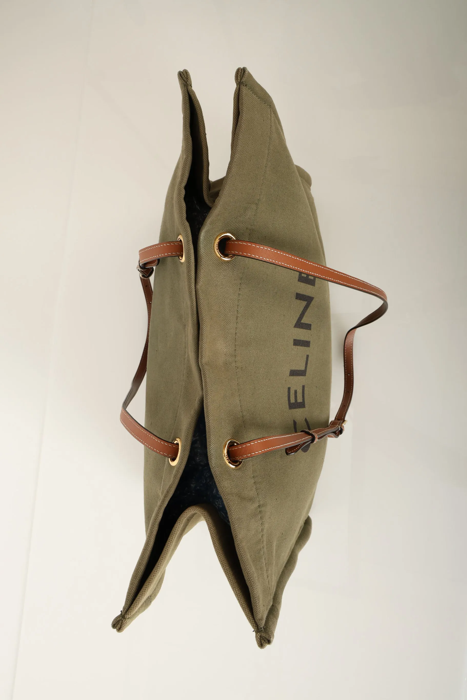 Celine Canvas Cabas Logo Tote