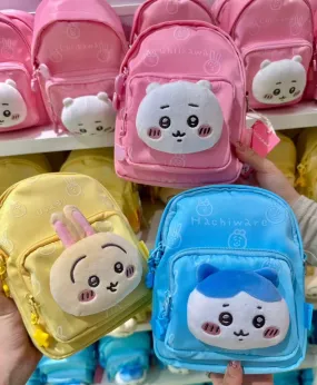 ChiiKawa X Miniso | ChiiKawa Hachiware Usagi Plush Head Mini Shoulder Bag - Kawaii Item Plush Cute Decoration