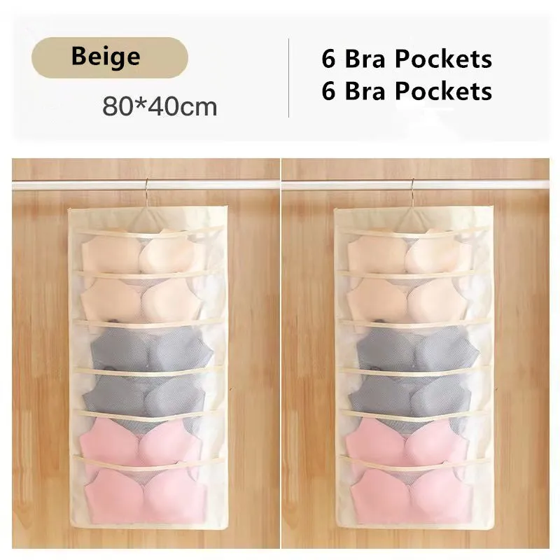 Closet Hanging Space Saver Bag for Bra Underwear Socks