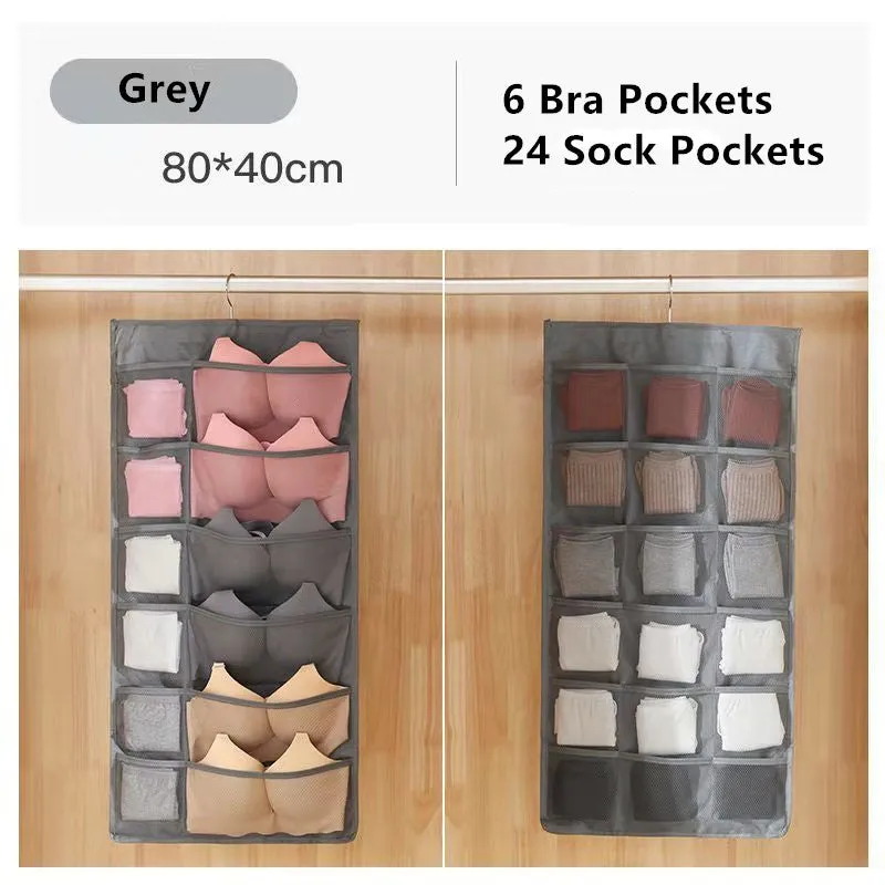 Closet Hanging Space Saver Bag for Bra Underwear Socks