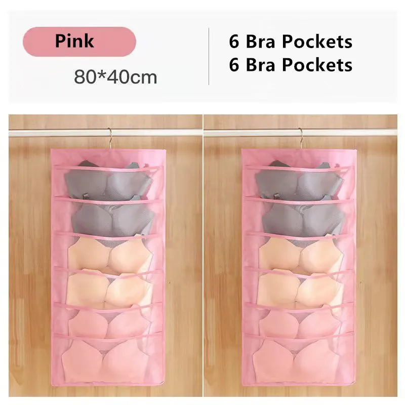 Closet Hanging Space Saver Bag for Bra Underwear Socks