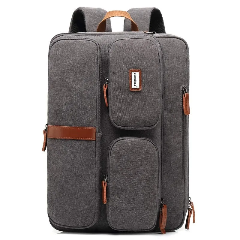 Clownfish Laptop Backpack | Water Resistance Material | Laptop Bag for Men & Women | 17.3 Inch Size | Multi-Functional Convertible Laptop Messenger Bag | Perfect for Office & Travel Use | Grey