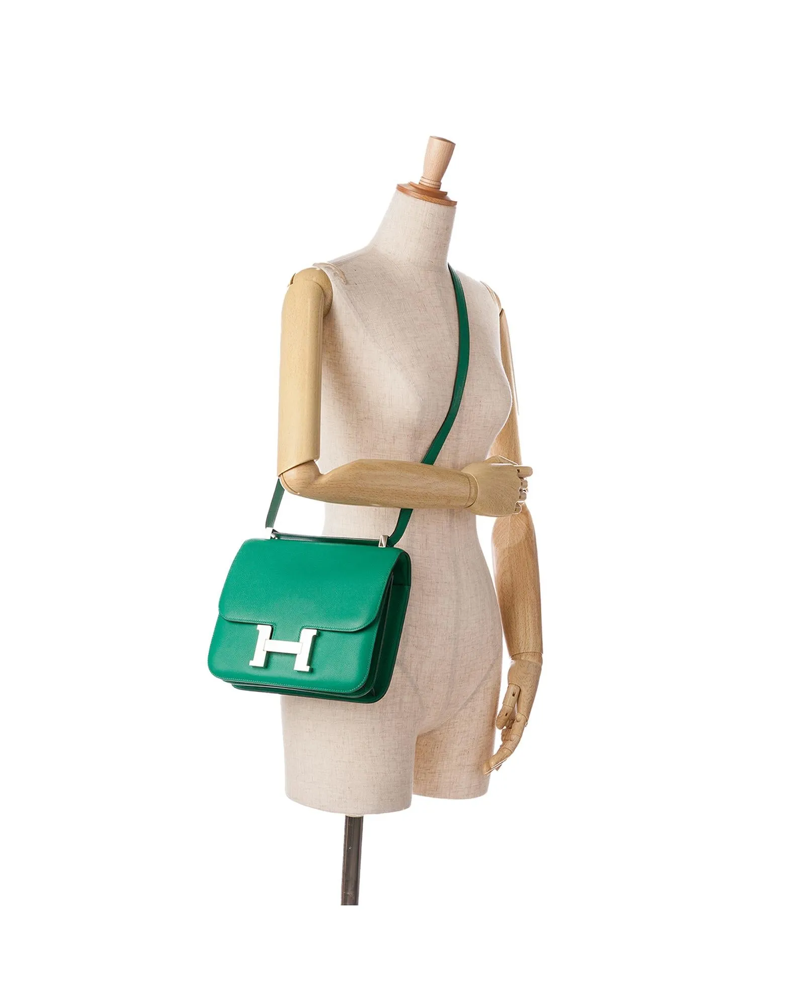 Constance Leather Crossbody Bag with H Buckle Closure