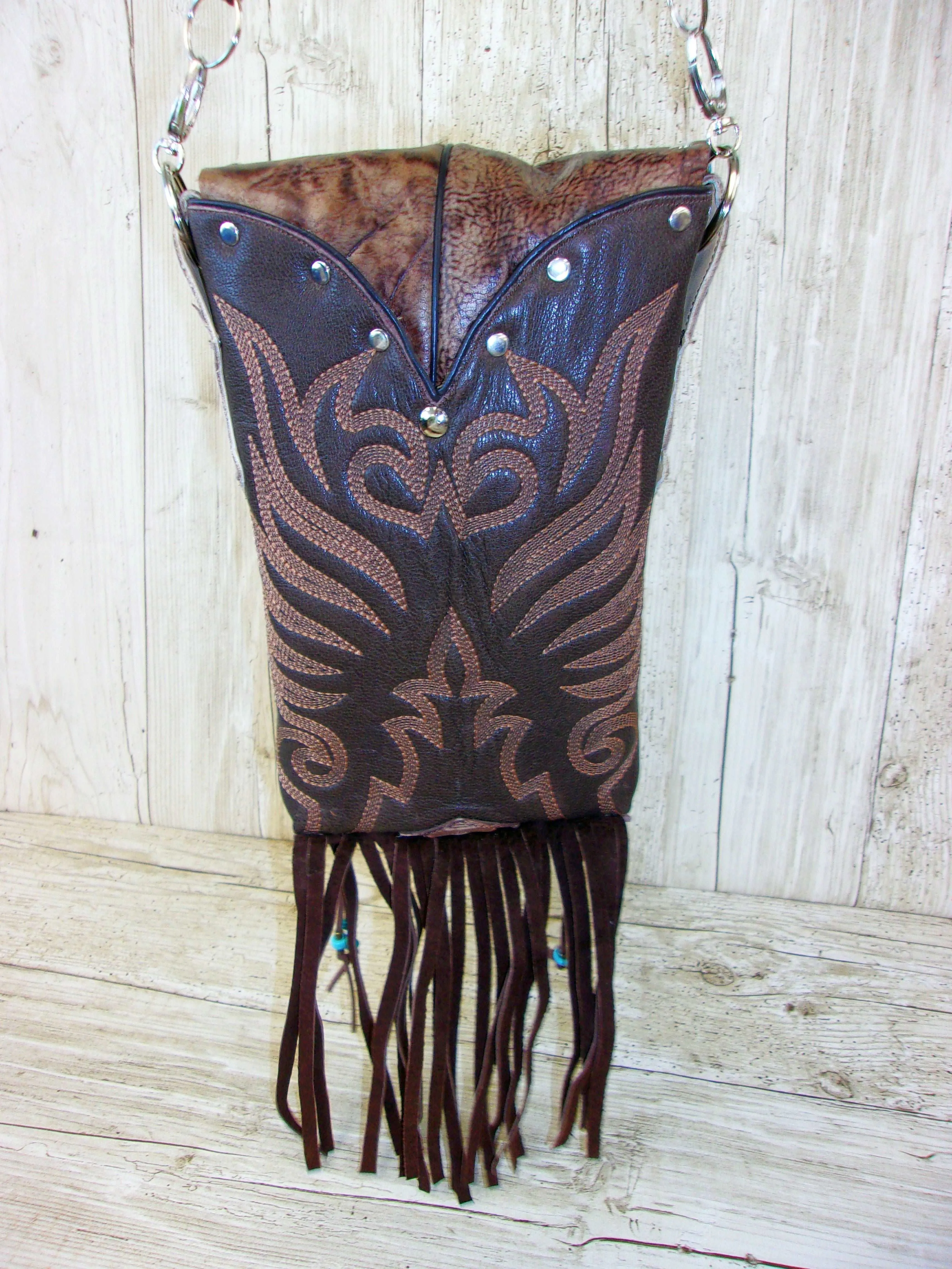 Cowboy Boot Crossbody Fringe Hipster Bag HP904