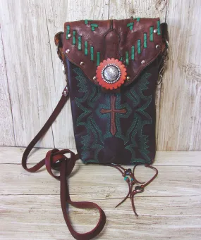 Cowboy Boot Crossbody Hipster Purse HP792