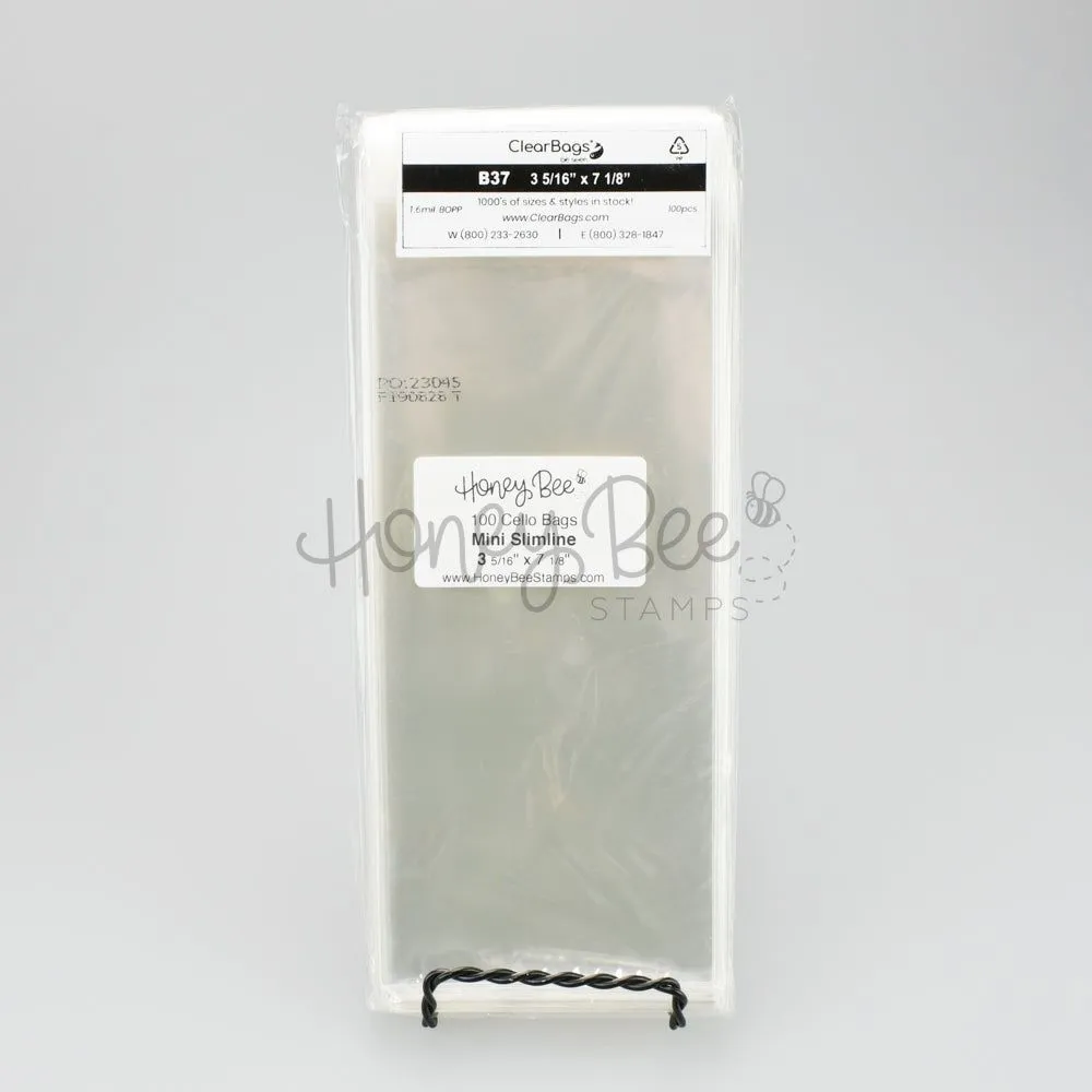 Crystal Clear Cello Bags 100 Pk - Mini Slimline 3-5/16" x 7-1/8"