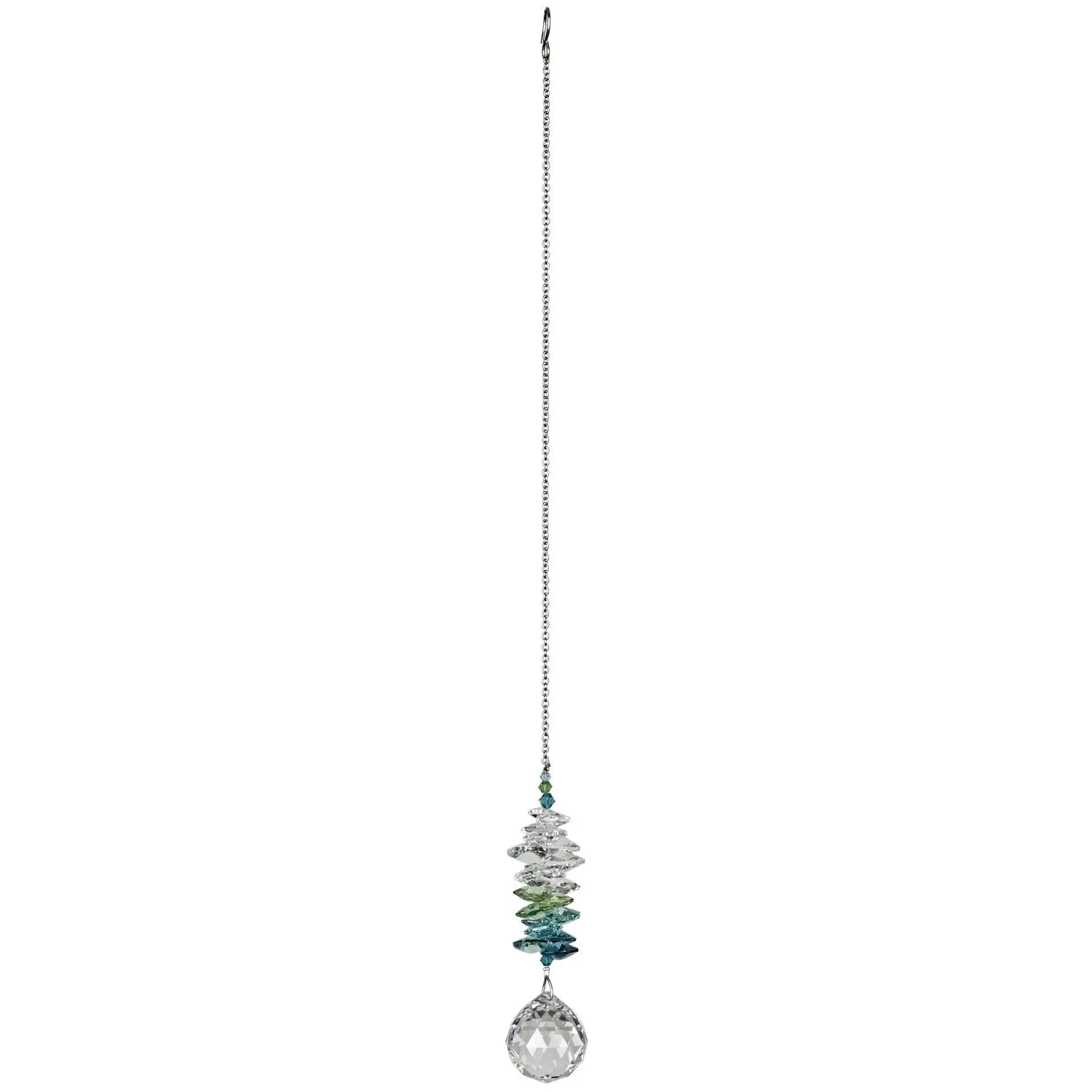 Crystal Grand Cascade Suncatcher - Green