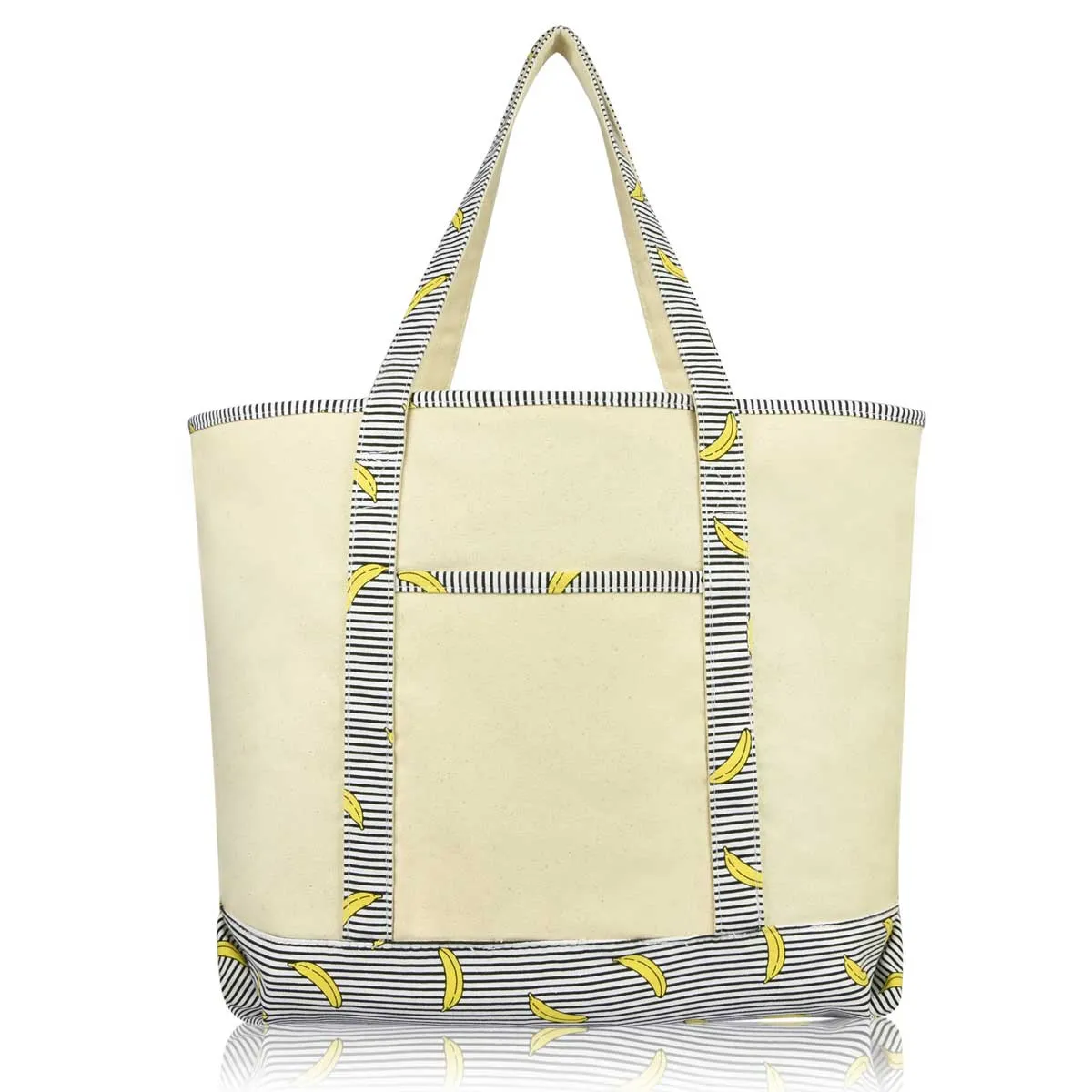 Dalix 22" Soft Canvas Tote Bag Special Patterns Collection