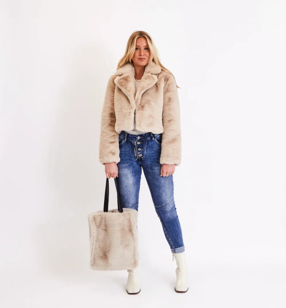 DEA the label Poppy Faux Fur Tote Bag