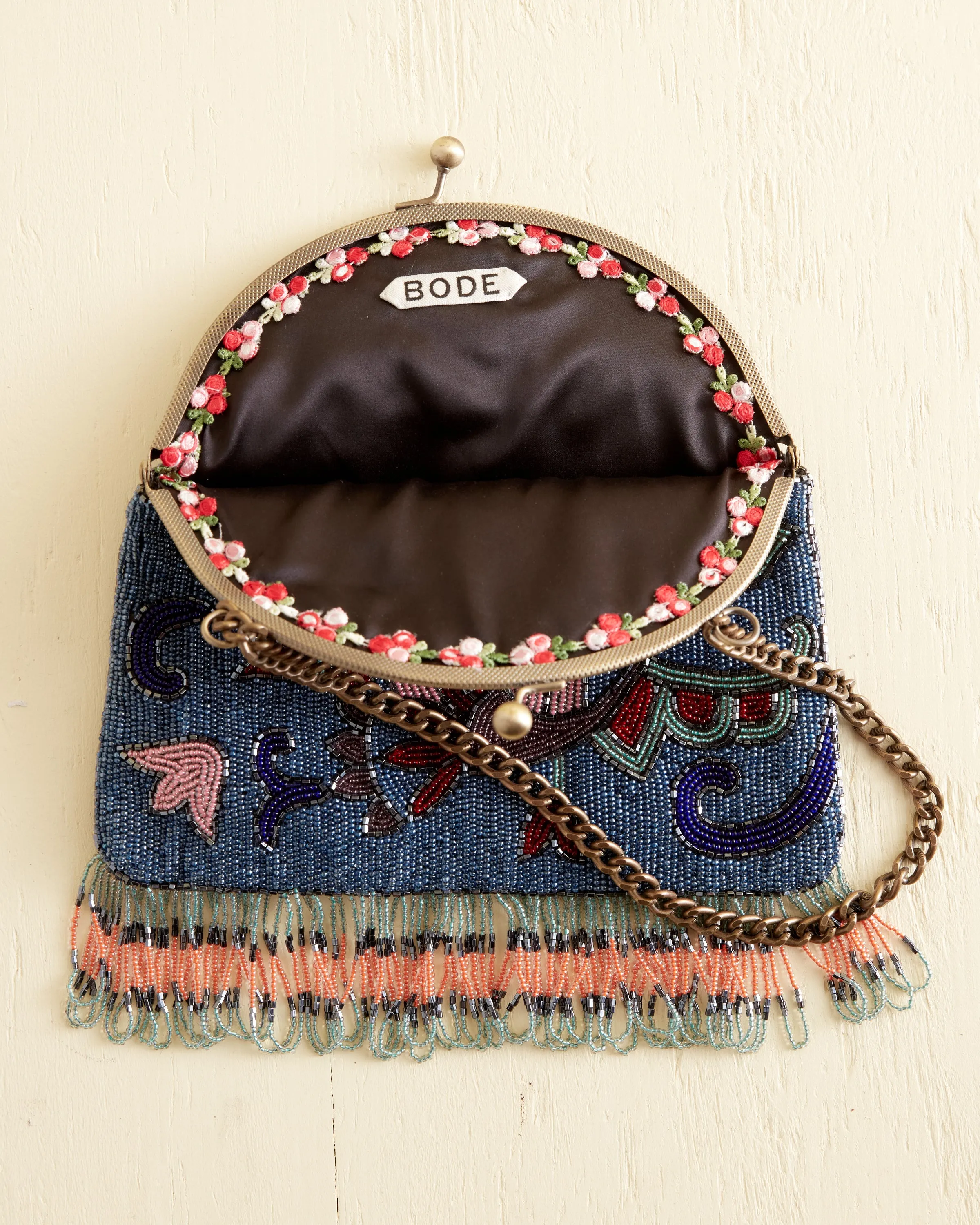 Deco Vine Beaded Frame Bag