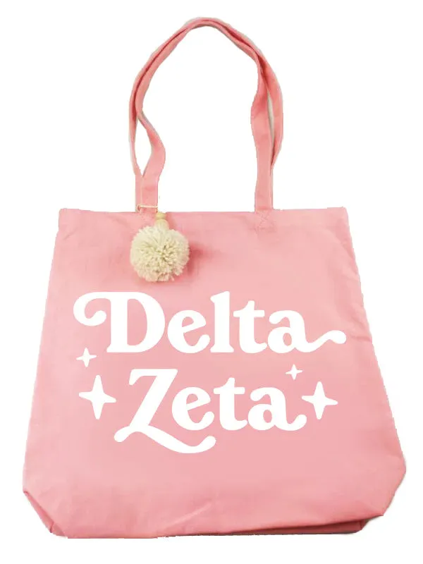 Delta Zeta Pom Pom Tote