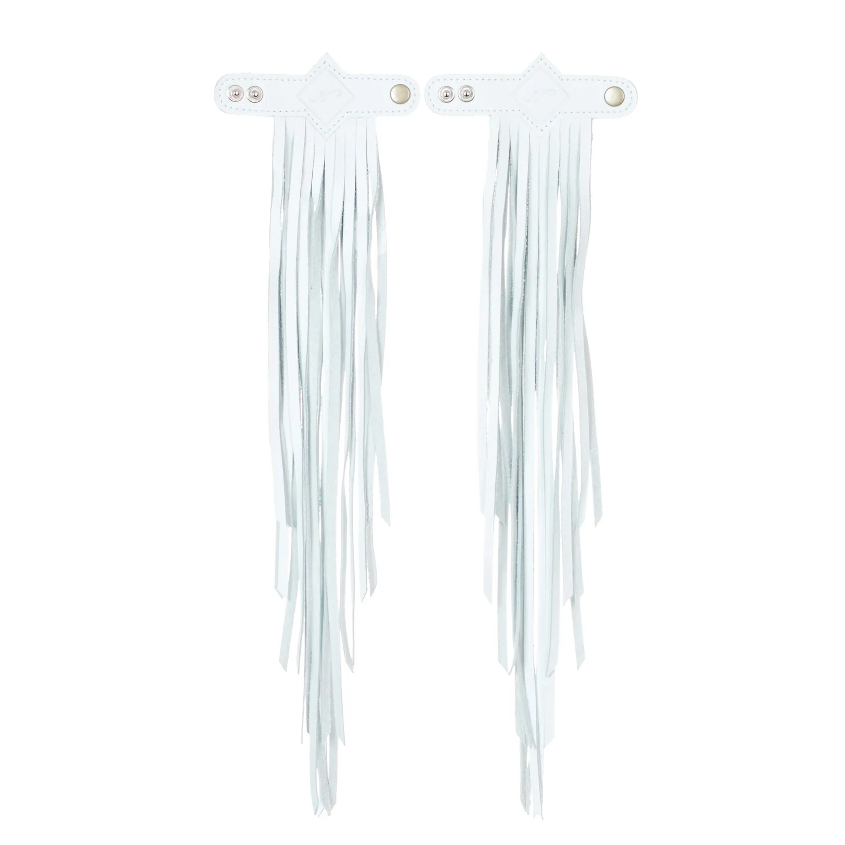 DIAMANTE FRINGE TASSELS - FULL LEATHER COLLECTION - SET OF 2